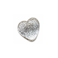 Mini heart acetate hair claw clip with sparkly silver glitter finish for women - Sparkly Heart 2.5cm