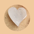 Mini acetic acid shell heart hair clip in creamy white with marble texture - Heart-Pearlescent White 2.5cm