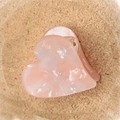 Peach pink heart-shaped acetate hair claw clip with marble texture for girls - Heart-Sakura Pink 2.5cm