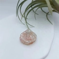 Mini pink acetate shell heart hair claw clip with a translucent pearlescent finish - Shell Pink 2.6cm