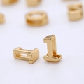 Ciondolo numero 1 placcato oro 14K per gioielli fai da te e creazione di braccialetti - Numero 1