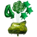 Armee-Panzerballon mit Camouflage-Latexbällen und Nummer 4 für Geburtstagsdekorationen - Panzer und Nummer 4 Stil (坦克迷彩套装4)