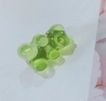 Japanese style gummy bear brooch in translucent green resin for backpack accessory - Green