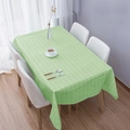 Tovaglia PEVA impermeabile a quadretti verde chiaro con motivo a griglia bianca sul tavolo - 90*137cm / Verde