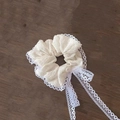 Élastique À Cheveux Gros Intestin Ruban Beige