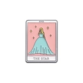 Taylor Swift The Star Tarot Emaille-Pin im blauen Eras Tour Kleid Design für Fans - Tarotkarte Stern Porträt (QHXZ2153)
