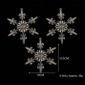 Detailed view of 3-pack transparent acrylic snowflake ornaments with 10.5cm size - 11CM Corn Snowflake (3PCS)