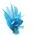 Fermaglio per capelli a uccello blu con paillettes e piume di pavone natalizie - Nuovo Stile 1 (Fermaglio per Capelli Blu)
