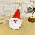 Addobbo natalizio in peluche a forma di Babbo Natale per decorazione festiva - Babbo Natale 12cm (Pezzo singolo senza confezione)