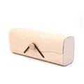 Custodia per occhiali da sole in legno stile corteccia con chiusura a bottone elastico - Scatola in Pelle di Legno