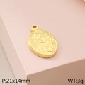 Colgante dorado de acero inoxidable con la Virgen María, tamaño 21x14mm y peso de 3g - Estilo Virgen María (KLJ2634-Z)