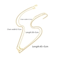 Collier double rang doré avec pendentif initiale A et dimensions indiquées sur l'image - Or|a