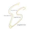 Collier double rang en or avec pendentif initiale S et perles, longueur de 38 cm à 45 cm - Or|b
