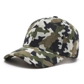 Détail d'une casquette de baseball camouflage montrant la texture et les coutures - L / Style 4-Camouflage Jungle