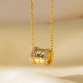 [8127] Collier Taille Petit Brillant Doré