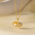 Collier Coquillage Perle 8119 En Or