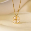 Collier Œil De Chat À Quatre Feuilles En Or 8028