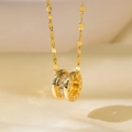 Collier Taille Petite À Une Rangée De Diamants En Or 8128 / Standard
