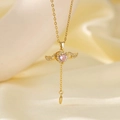 Collier Ailes Diamant Rose 8142 Or