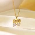 Collier Nœud Cœur 8150 En Or / Standard