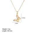 8173 Collier Papillon Creux Or