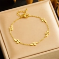 Elegant gold plated snake pendant bracelet with adjustable chain in a jewelry box - Snake Pendant Bracelet (B1393)