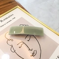 Fermaglio per capelli rettangolare verde chiaro in acetato con finitura lucida - Verde Menta