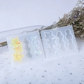 Molde de silicona DIY para horquillas de estrella y corazón con resina brillante - Molde de Pinza de Pelo de Espejo 516E