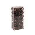 36pcs Christmas ball set 4cm bronze ornaments in assorted matte and glitter finishes - 4cm 36Pcs / Coffee