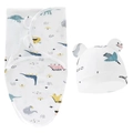 Lange Et Bonnet Roses Pour Famille De Dinosaures / 53*73cm (0-6 Mois)