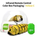 Infrared remote control caterpillar toy in yellow finish with a matching green controller - Remote Yellow (88g)