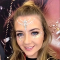 Face jewel set with pearls and rhinestones for festivals and parties, symmetrical design - |hf065