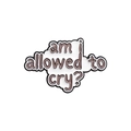 Kreative Emaille-Anstecknadel in Form einer weißen Wolke mit Text am i allowed to cry - Weinende Wolke Box (QHXZ2308)