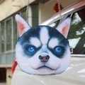 Harajuku style plush chain bag featuring a realistic Husky dog face with blue eyes - Husky