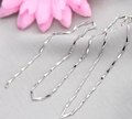 Elegant S925 sterling silver twist chain necklace in a polished silver finish for women - Melon Seed Chain (Without Pendant)