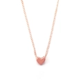Elegante roségoldene Herzanhänger-Halskette mit einer feinen Kette für Damen Mode - 01 Roségold 0149
