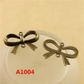 Antique bronze zinc alloy bow charms for DIY jewelry making accessories - A1004-21*15MM / Bronze