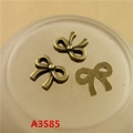 Vintage bronze alloy bow pendants with embossed details for DIY jewelry making - A3585-8*10MM / Bronze