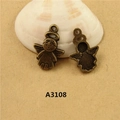 Antique bronze angel charms for DIY jewelry making featuring intricate wing details - A3108 Small Angel Pendant