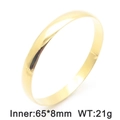 Gepolijste 8mm brede gouden roestvrijstalen armband met 65mm binnendiameter - 65x8mm Goud(KB187553-LO) / Los item