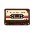 Retro brown cassette tape enamel pin badge featuring 1980s design for backpacks - Brown Best of 1980s Style (QHXZ2228)