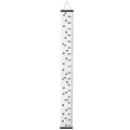 Nordic white canvas kids growth chart with black wooden frame and triangle patterns - Style C / Kraft Paper Box Packaging