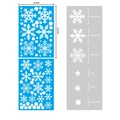 Stickers de fenêtre flocons de neige Noël dimensions 19,6x29,5cm pour décor fête - Flocon de Neige Autocollant Statique BQ013
