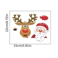 Detailed size view of Christmas Santa and Reindeer switch wall decals, 15x12cm dimensions - Type B 15*12cm Santa & Reindeer