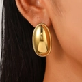 02 Óvalo De Oro Real De 18k A-1083