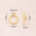 Gold O-ring 2x12 + T-bar 2x18mm