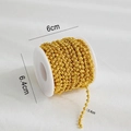 10M golden beaded garland roll for Christmas tree decoration with 4mm beads - 0.4CM Gold Round Beads / 10M