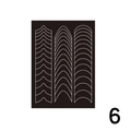 Japanese style French nail art sticker with V-shape and curved guide lines in model 6 - Style 6