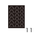 Japanese style nail art stickers featuring white heart patterns and style number 11 - Pattern Eleven