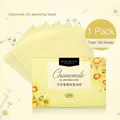 Papeles absorbentes faciales con aroma a manzanilla, caja de 100 hojas con diseño de girasol - Aroma a Manzanilla / 100 Hojas/Caja